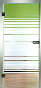 Glastür Lamelle 4006 Siebdruck