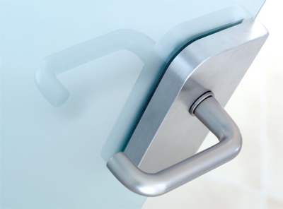 Glastürbeschläge, Schlosskästen und Bänder für Glastüren, Stangengriffe, Stoßgriffe, Griffmuscheln, Office- und Studiobeschläge für Glastüren