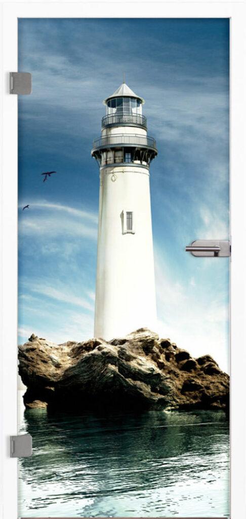 Ganzglastür 9038 Lighthouse ESG - Farbdruck