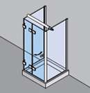 Glasduschsystem Gral Modell BO 460
