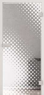 Glastüren Laserdesign Modell Dots LD 573 Weissglas Pure White One Side Serie G - www.ganzglastuere.de
