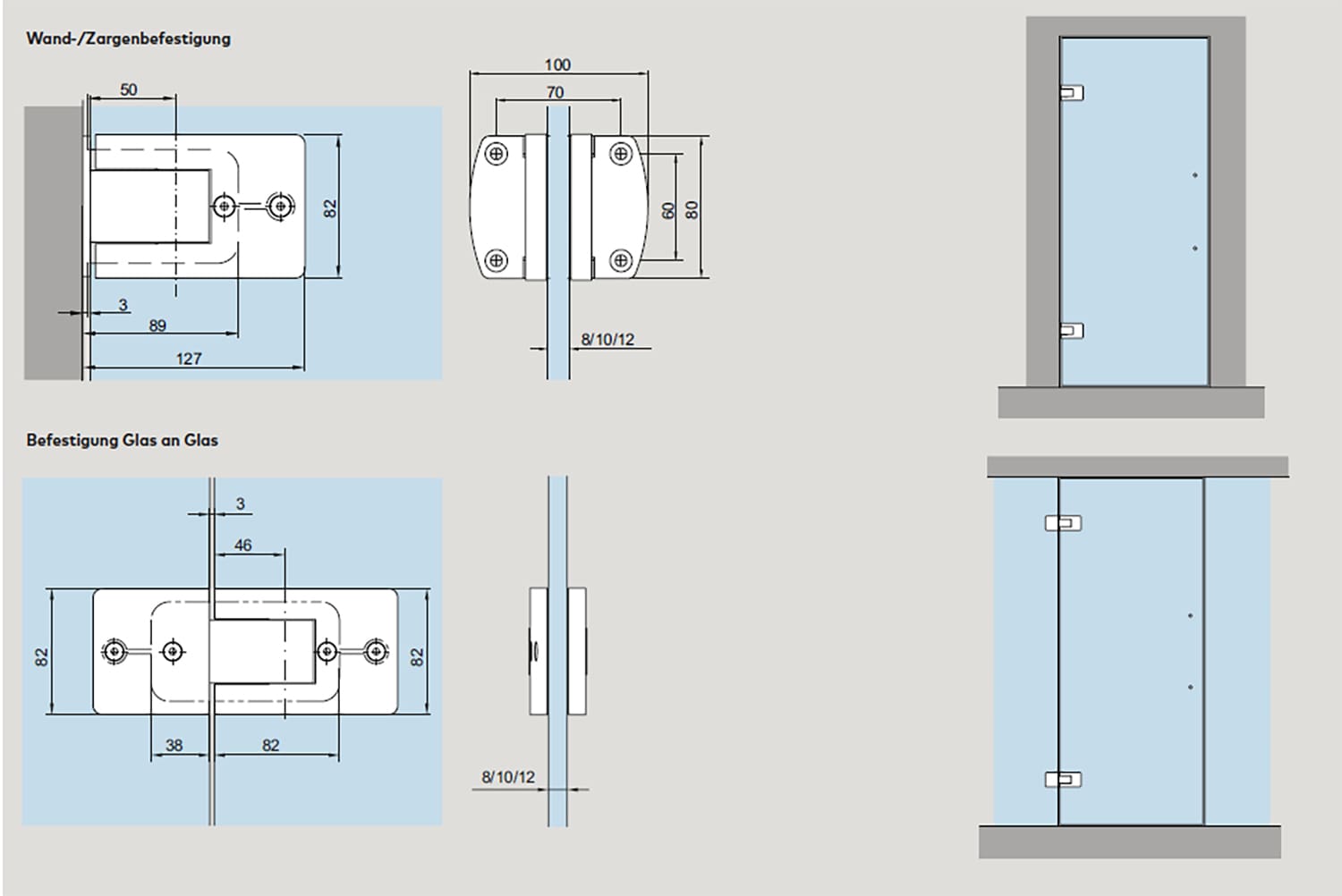 Glas-Pendeltürbeschlag Marcato Motion von Dorma - Glasbearbeitung und Vermassung - www.ganzglastuere.de