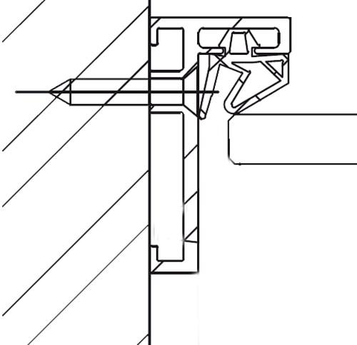 Glaswand- und Zargensystem justo FLIPP by Dorma-Glas- Schnitt Zargenprofil D-FR-S - www.ganzglastuere.de