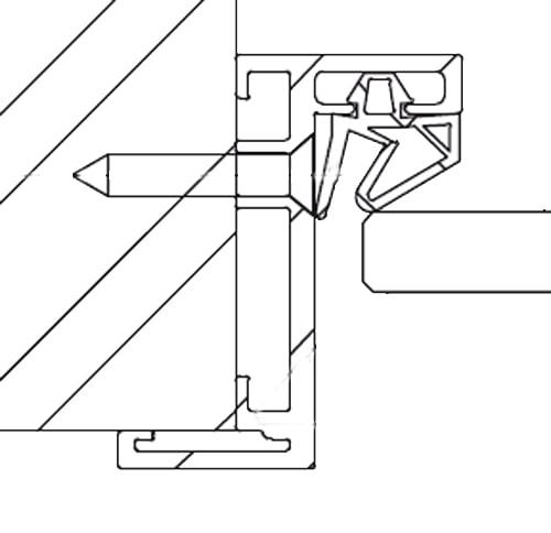 Glaswand- und Zargensystem justo FLIPP by Dorma-Glas- Schnitt Zargenprofil D-FR-SE - www.ganzglastuere.de