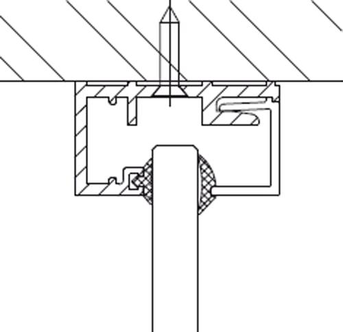 Glaswand- und Zargensystem justo FLIPP by Dorma-Glas- Schnitt Festrahmen F-FR - www.ganzglastuere.de