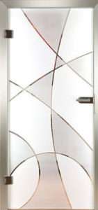 Glastür Loft 3036 Curves I Sandstrahlung