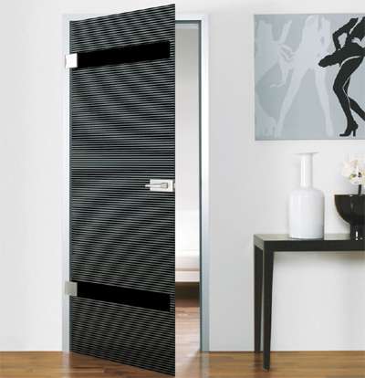 Verbundglastür mit Folie Modell Black Motiv MAME