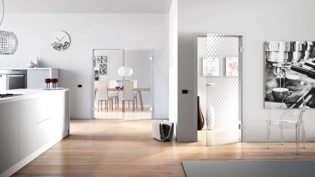 Glastüren Laserdekor Design by Jette Joop Modelle Jette Wave und Jette Dots Motivbild Serie G - www.ganzglastuere.de