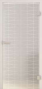 Ganzglastüren Laserdekor Modell Grids LD 690 Weissglas Pure White Two Sides Serie G - www.ganzglastuere.de